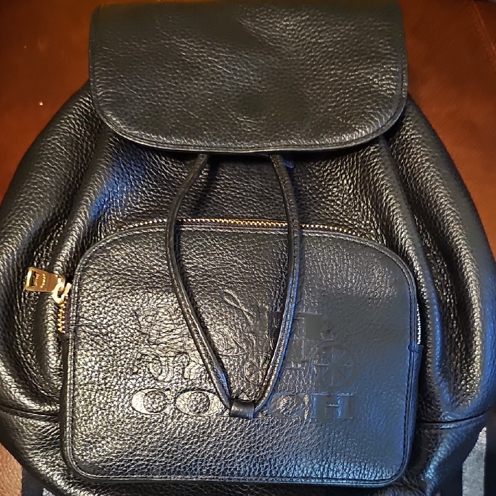 Coach Black Leather Interior Tag